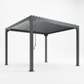 Outdoor Pergola Built for Year-Round Use, Adjustable Louvered Roof, Heavy-Duty Aluminum Frame, Drainage System